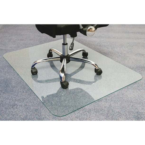 Floortex Glaciermat Reinforced Glass Desk Mat 19 x 24